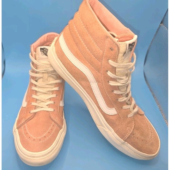 Vans Shoes - Vans Old Skool Sk8 Hi Pink Skateboarding Shoes  Womens  9  Men 7.5
